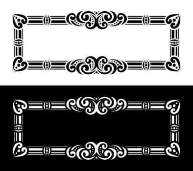 rectangular decorativo marcos vector