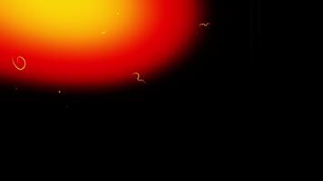 Harsh Yellow and Red Gradient Light Leak Transition with Scratches and Dust Particles video