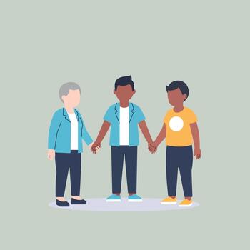 Unity, Teamwork and Diversity Concept Illustration vector