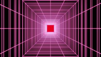 Red with pink neon spider Net tunnel VJ loop background video