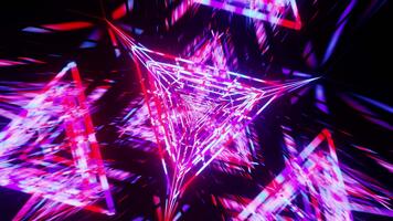 neo viola triangolo spazio tunnel multicolore vj ciclo continuo animazione sfondo video
