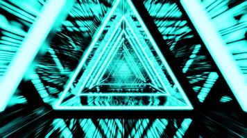 ciano salutò triangolo vj ciclo continuo tunnel sfondo video