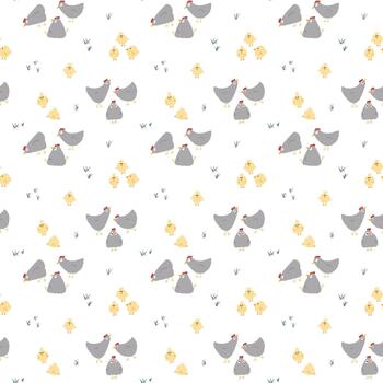 caprichoso pollo modelo para huellas dactilares vector