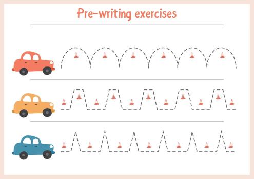 la carretera diseño rastreo ejercicios para escritura desarrollo vector