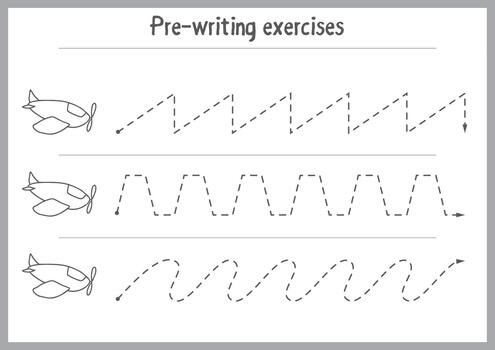 vuelo ruta ejercicios para desarrollando escritura precisión vector