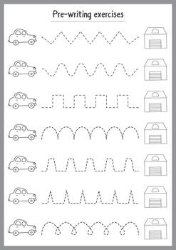 Car track tracing pattern for motor development vector