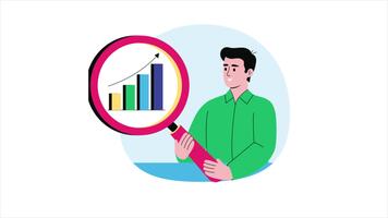data tillväxt och framsteg analys animering mP4 fil video