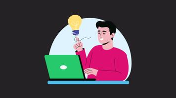 idea Generacion y innovación 2d movimiento gráficos animación alfa canal video