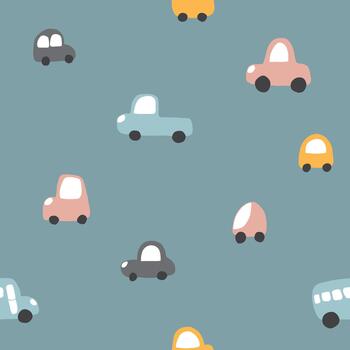 animado vehículo modelo con urbano paisaje elementos vector