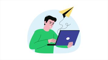 Cloud Computing and Remote Work Animation MP4 File video