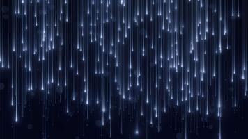 neon regn av partiklar i rörelse slinga animerad video