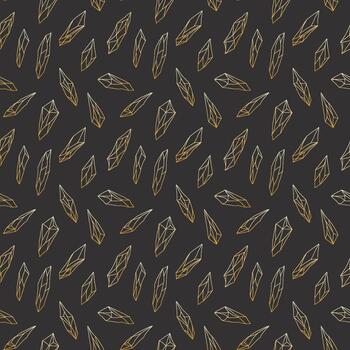 Abstract seamless pattern of natural crystal forms vector