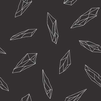 Seamless quartz and ruby pattern for fantasy-themed printing vector