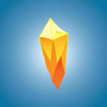 Shiny gemstone asset for UI design vector