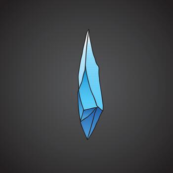 Isometric-style crystal for game interfaces vector