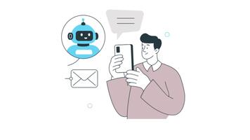 Automated Email Responses Animation MP4 File video