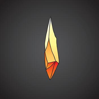 Geometric gem for modern game UI vector