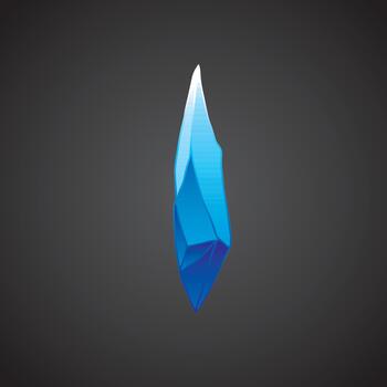 Emerald-themed crystal for UI design vector