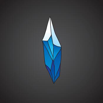 Ethereal crystal asset for game inventories vector