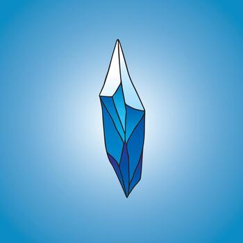 Mystical gem for RPG interfaces vector