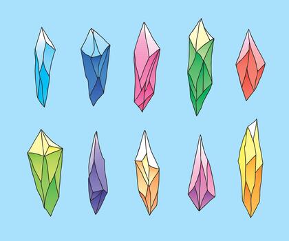 Mineral-themed icons for game interfaces vector