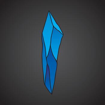 Precise geometric crystal for UI design vector