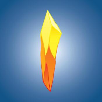 Futuristic crystal asset for UI design vector