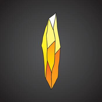 Galactic mineral for sci-fi UI vector