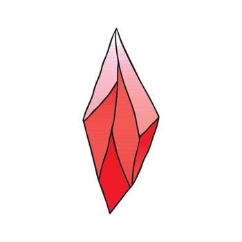 Mythical crystal from legend lore vector