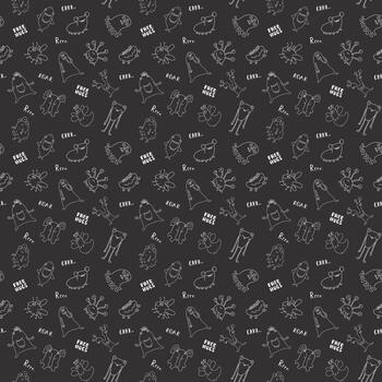 Smiling monsters seamless pattern vector