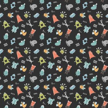 Friendly devils seamless background design vector