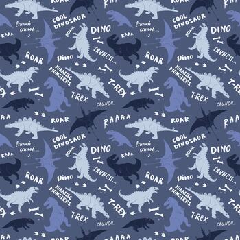 Seamless dino pattern with soft camo styling vector