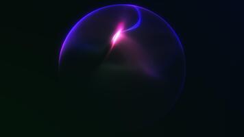 Futuristic glowing orb in 4K 60FPS seamless loop with purple and green gradient light. Modern abstract sphere animation for branding and creative visuals. video