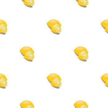 Lemon Pattern with Citrus Freshness and Eco Theme vector