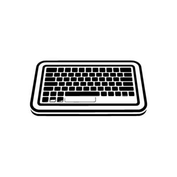 A simplified illustration of a modern computer keyboard vector