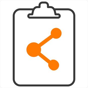 compartir documento y enviar icono concepto vector