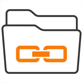 Link Folder and File Icon Concept vector