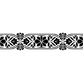 elegante sin costura floral frontera modelo presentando estilizado rosas y hojas creando un repitiendo decorativo ornamental elemento vector