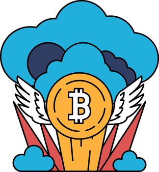 un negro y blanco dibujo de un nube con un si en eso vector