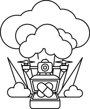 un dibujos animados de un bomba con un cámara en parte superior de eso vector