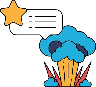 un estrella es encima un caja con un lista de cosas vector