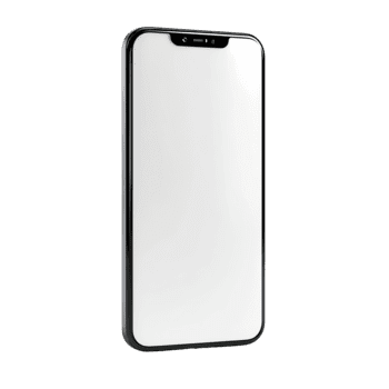 Modern smartphone with blank white screen for mockups and app display isolated on transparent background png