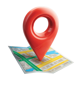 3d vermelho mapa ponteiro ícone em guardada rua mapa para navegação viagem isolado em transparente fundo png