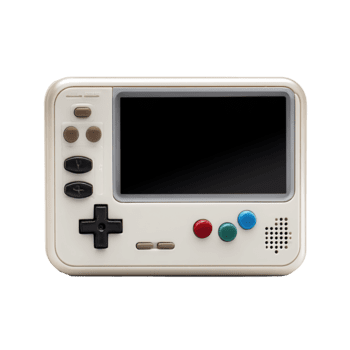 retro handhållen spel trösta med tom skärm, isolerat på transparent bakgrund,, png