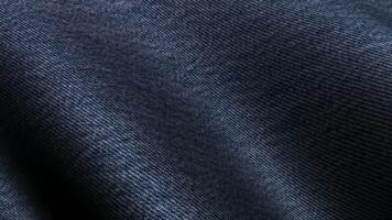 fluente denim tessuto struttura onde in movimento nel morbido tessile animazione Perfetto per delicato design scene con un' unico sfondo video
