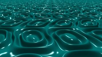 Teal Plasma Waves Forming Soft Reflective Curves on Metallic Surface with Elegant Flow and Exclusive Continuous Seamless Loop Animation video