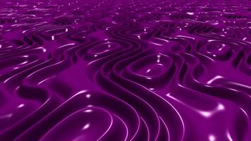 lila plasma vågor glidande mjukt tvärs över metallisk yta med elegant reflekterande rörelse och exklusiv kontinuerlig slät slinga animering video