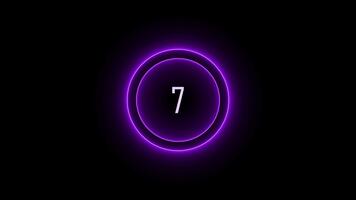 10 andra nedräkning timer animering från 10 sekunder till 0 sekunder på en transparent bakgrund. nedräkning timer från 10 till 0 sekunder verklig tid. 10 till 0 andra modern digital nedräkning timer animering video