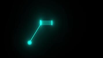 digital interface elemento mostrando uma limpar, animado retangular Chamar. abstrato movimento gráfico do branco hud linhas para ficção científica ou jogos contente. desatado ciclo do uma minimalista branco quadro, Armação para informação video