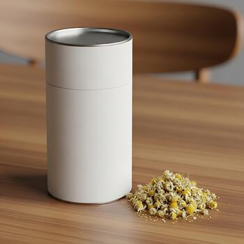 Customizable Blank Tan Container Template Natural Light photo